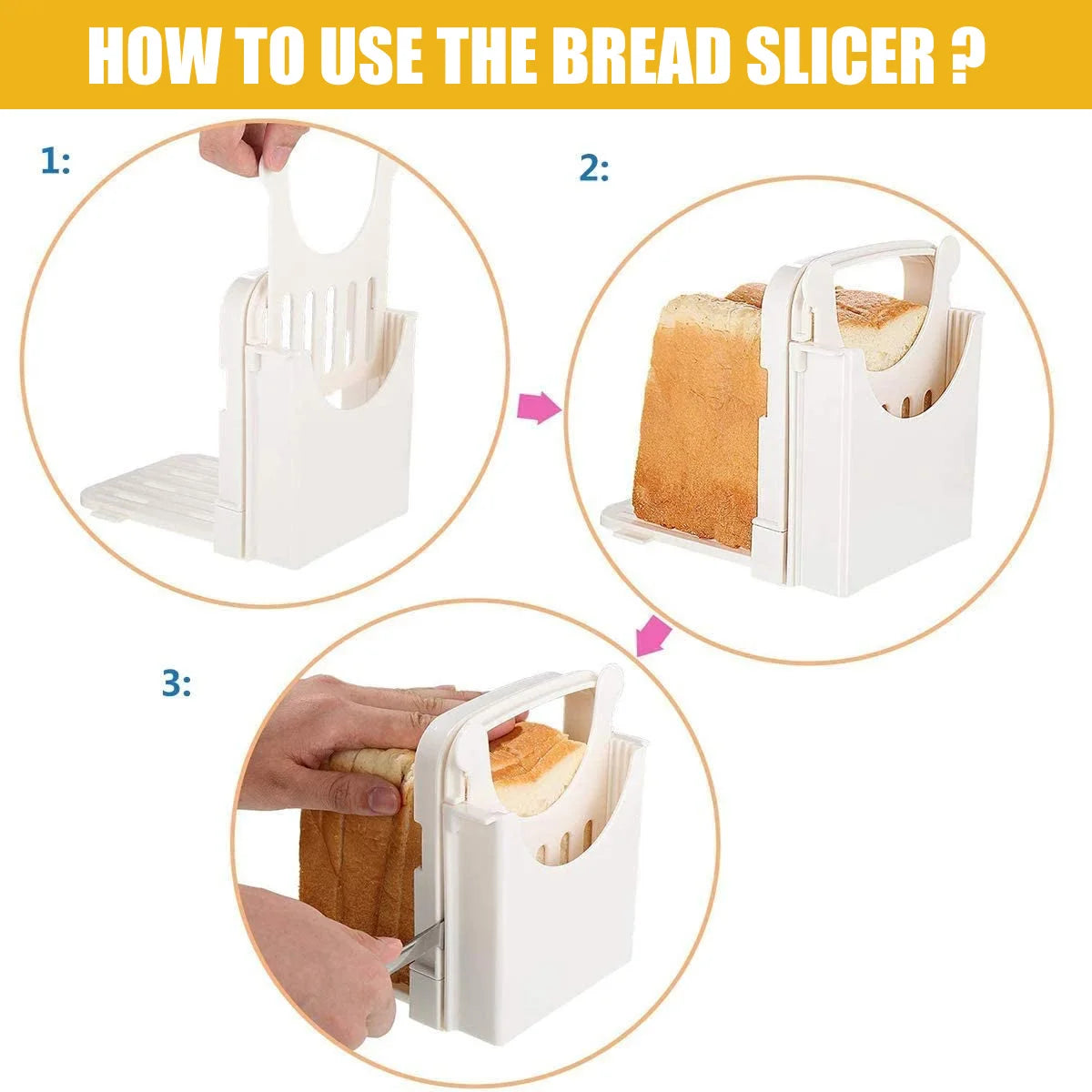 Brambleo Adjustable Folding Bread-Slicing Guide