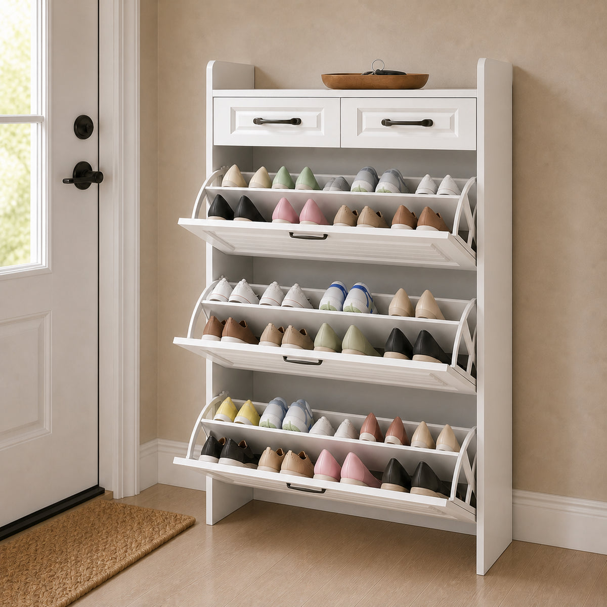Brambleo ClearEntry Shoe Cabinet — everyday footwear types