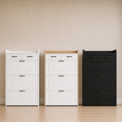 Brambleo ClearEntry Shoe Cabinet — three finishes