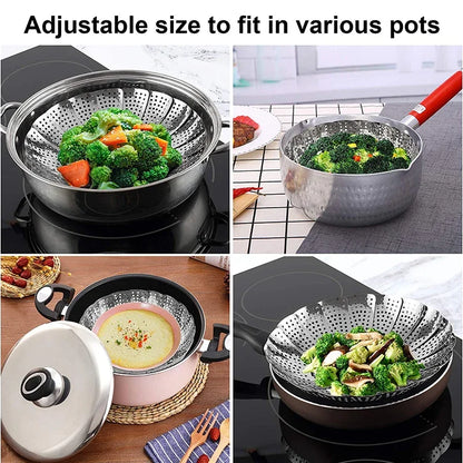 Brambleo Collapsible Stainless Steel Steamer Insert