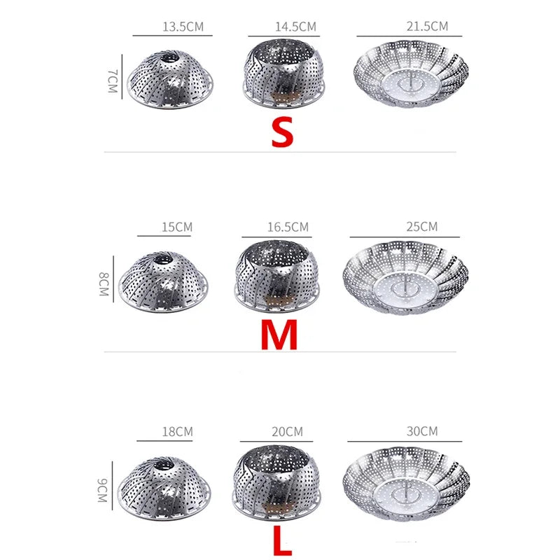 Brambleo Collapsible Stainless Steel Steamer Insert