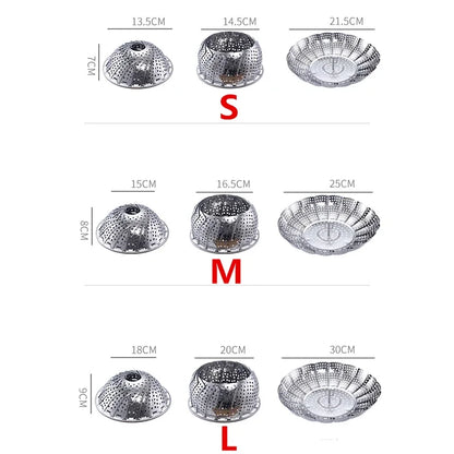 Brambleo Collapsible Stainless Steel Steamer Insert