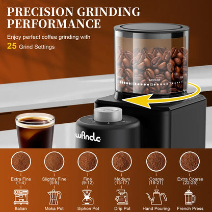 Brambleo Electric Conical-Burr Coffee Grinder