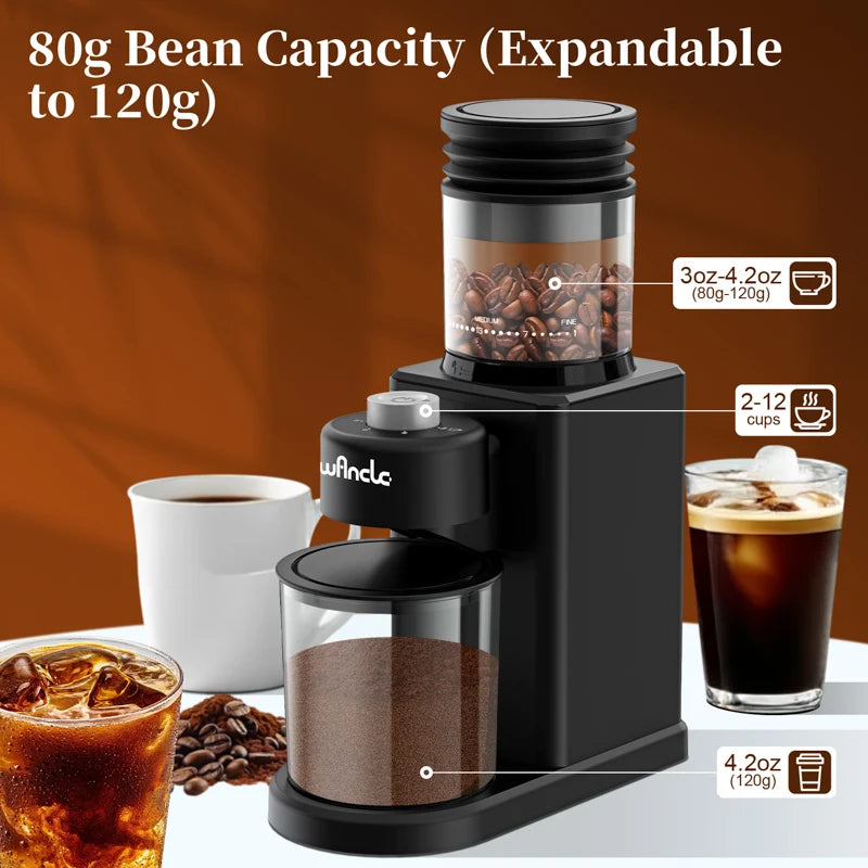 Brambleo Electric Conical-Burr Coffee Grinder