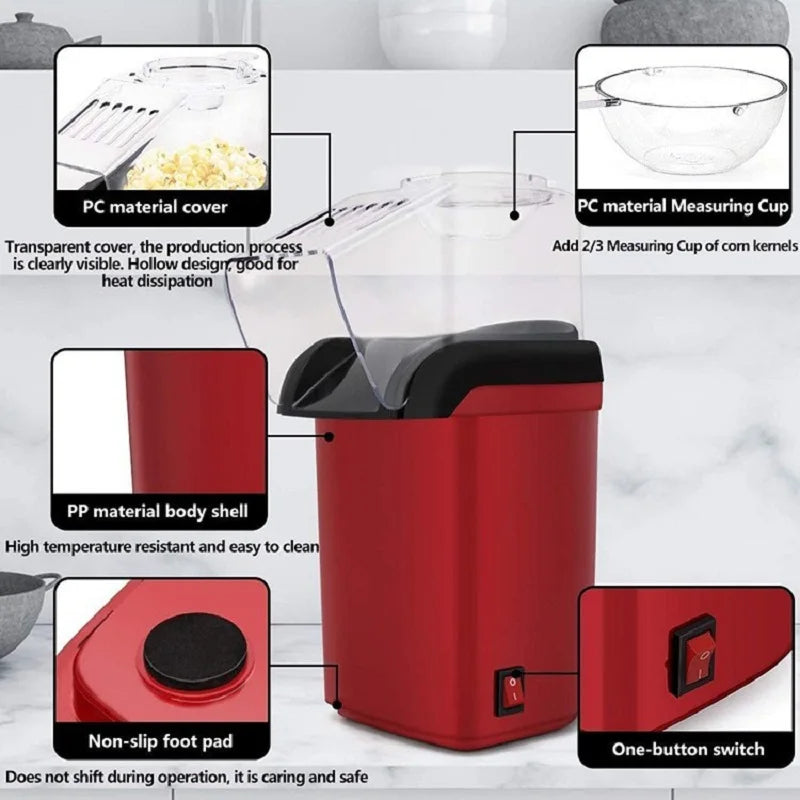 Brambleo Electric Hot-Air Popcorn Maker