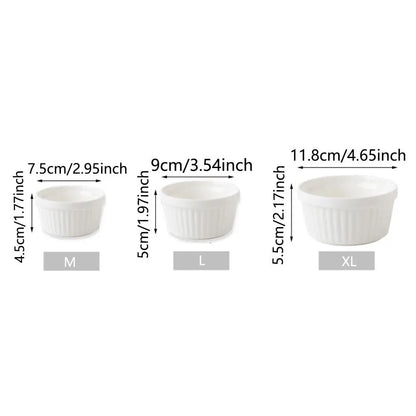 Brambleo Fluted Ceramic Ramekins