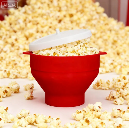 Brambleo Foldable Silicone Microwave Popcorn Bowl