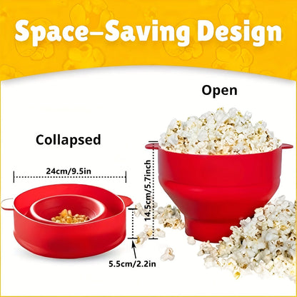 Brambleo Foldable Silicone Microwave Popcorn Bowl