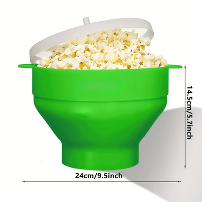Brambleo Foldable Silicone Microwave Popcorn Bowl