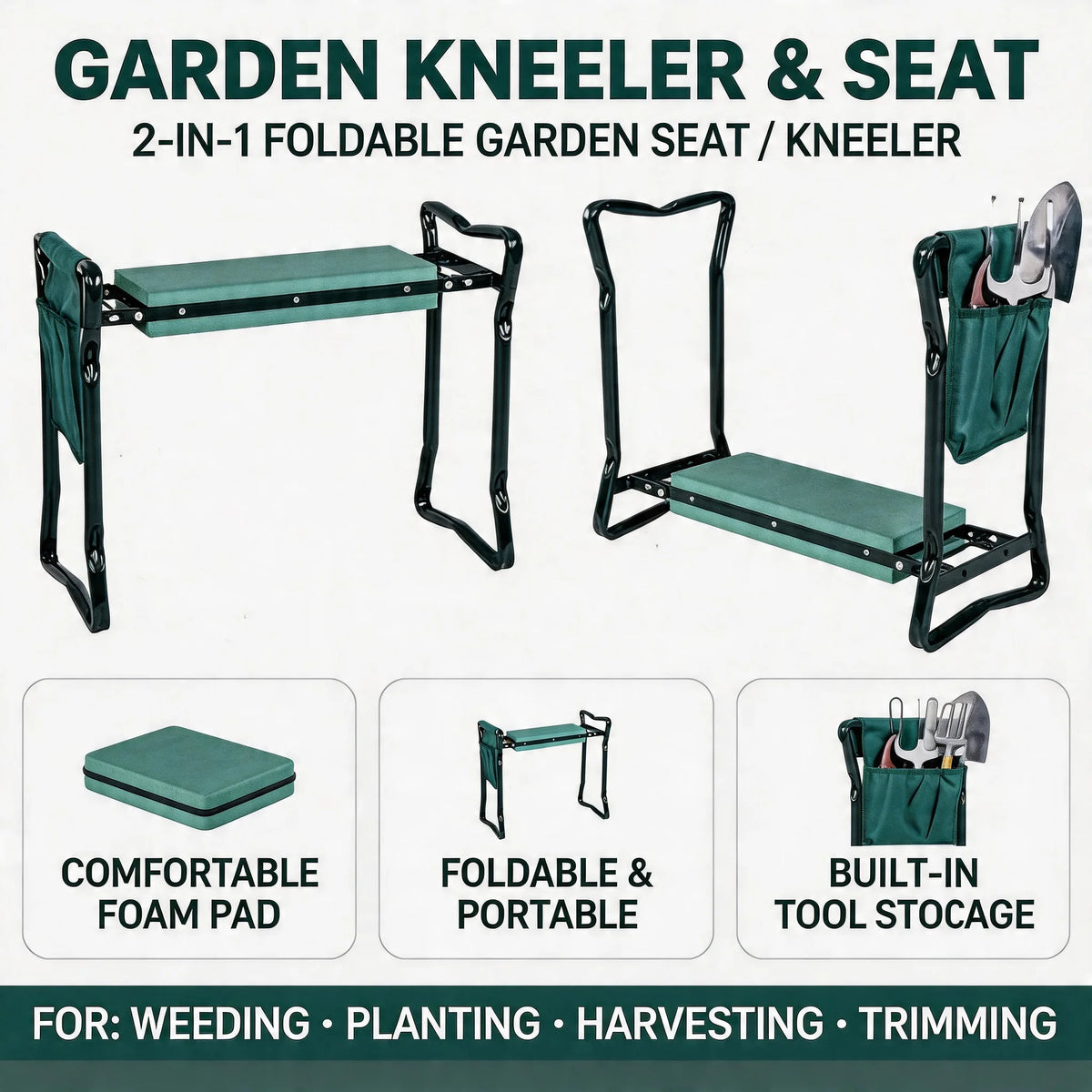 Brambleo Folding Garden Kneeler and Seat