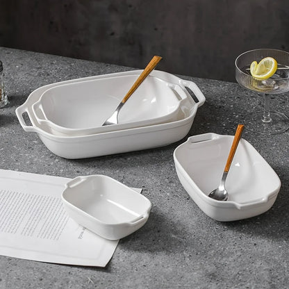 Brambleo Rectangular Ceramic Dish with Dual Handles