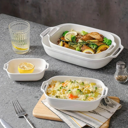 Brambleo Rectangular Ceramic Dish with Dual Handles