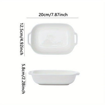 Brambleo Rectangular Ceramic Dish with Dual Handles
