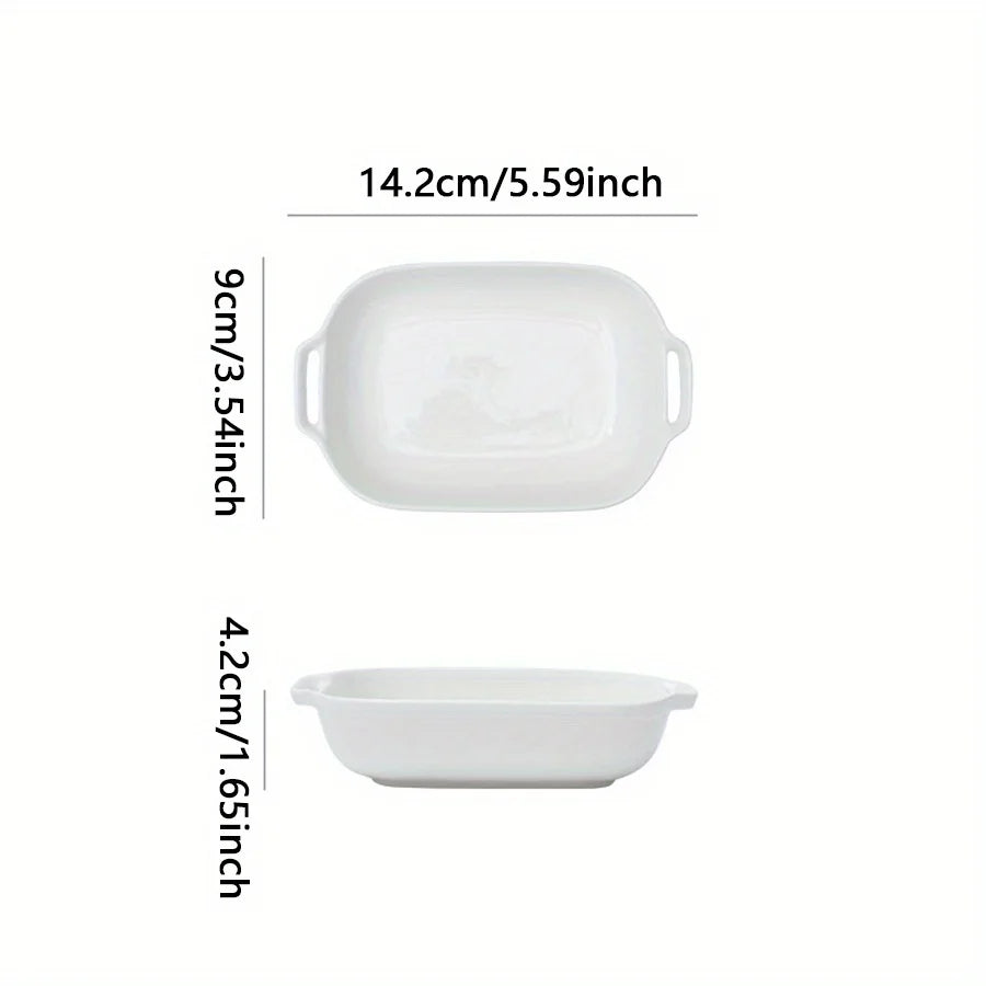 Brambleo Rectangular Ceramic Dish with Dual Handles