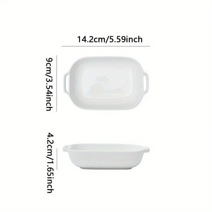 Brambleo Rectangular Ceramic Dish with Dual Handles