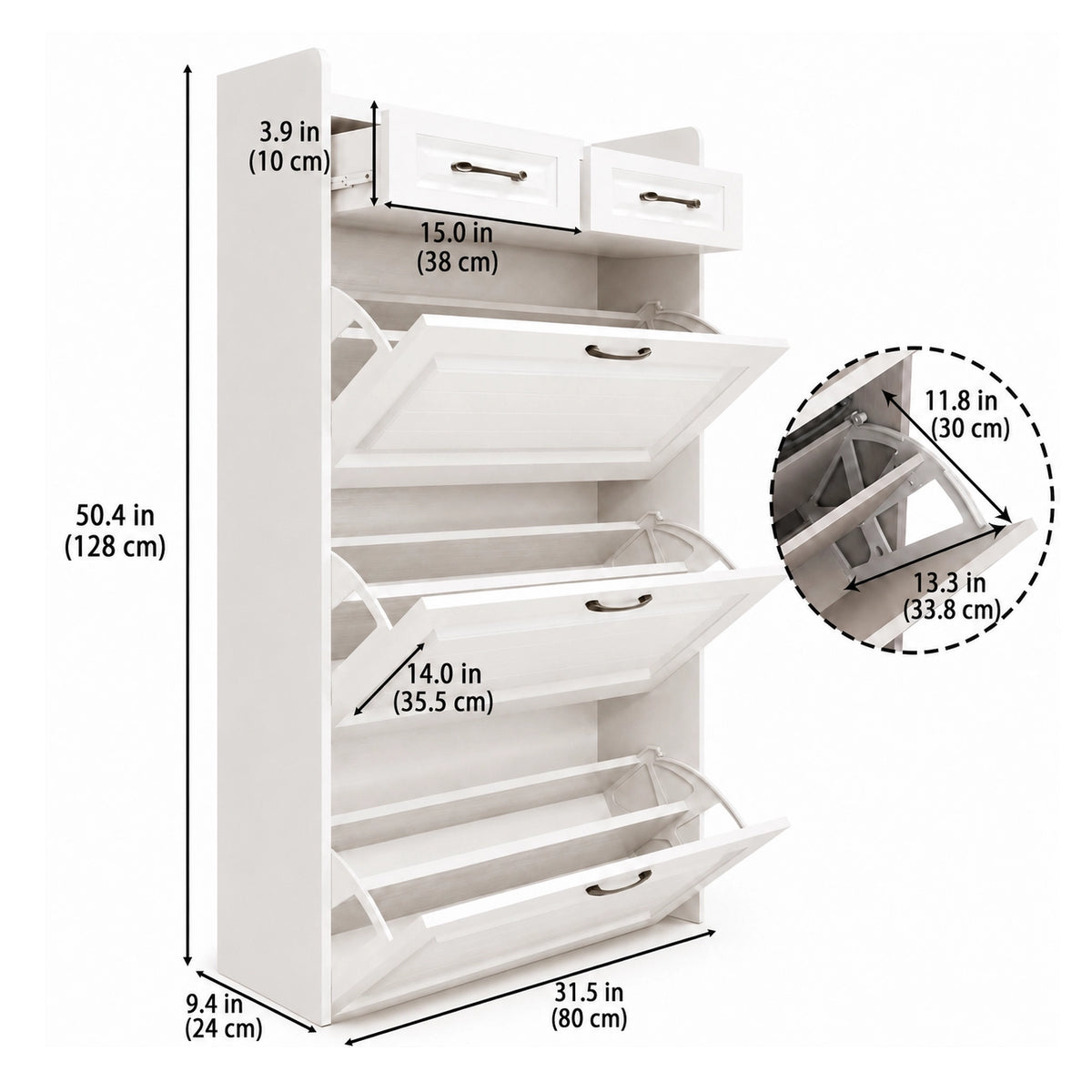 Brambleo ClearEntry Shoe Cabinet — canonical dimensions
