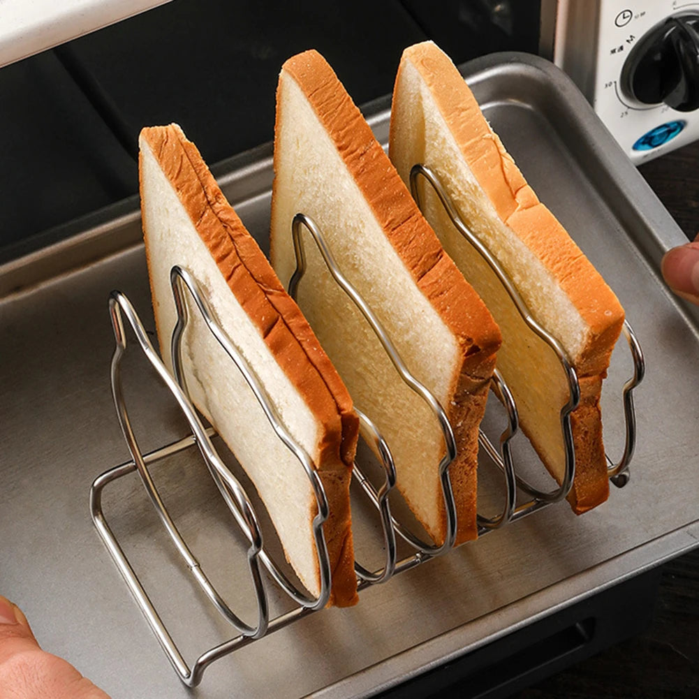 Brambleo Six-Slot Stainless Steel Toast Serving Rack