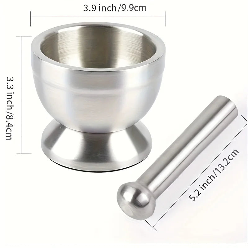 Brambleo Stainless Steel Mortar and Pestle Set