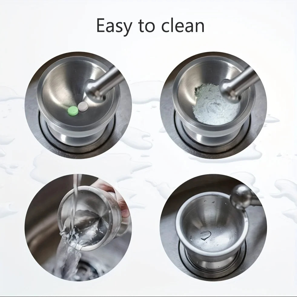 Brambleo Stainless Steel Mortar and Pestle Set