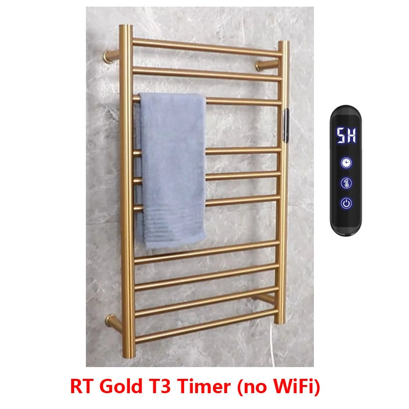 Brambleo Wall-Mounted Stainless Steel Heated Towel Rack