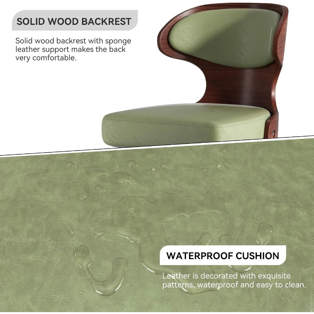 Brambleo Wood-Framed Adjustable Swivel Bar Stool