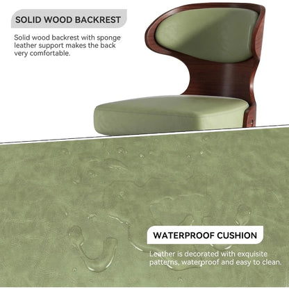 Brambleo Wood-Framed Adjustable Swivel Bar Stool