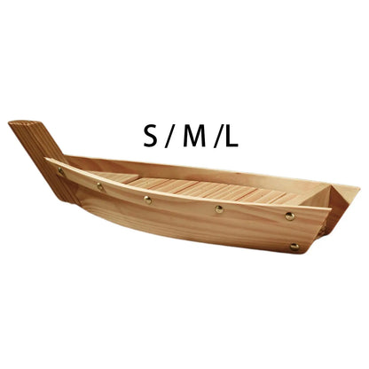 Brambleo Wooden Sushi-Boat Serving Tray