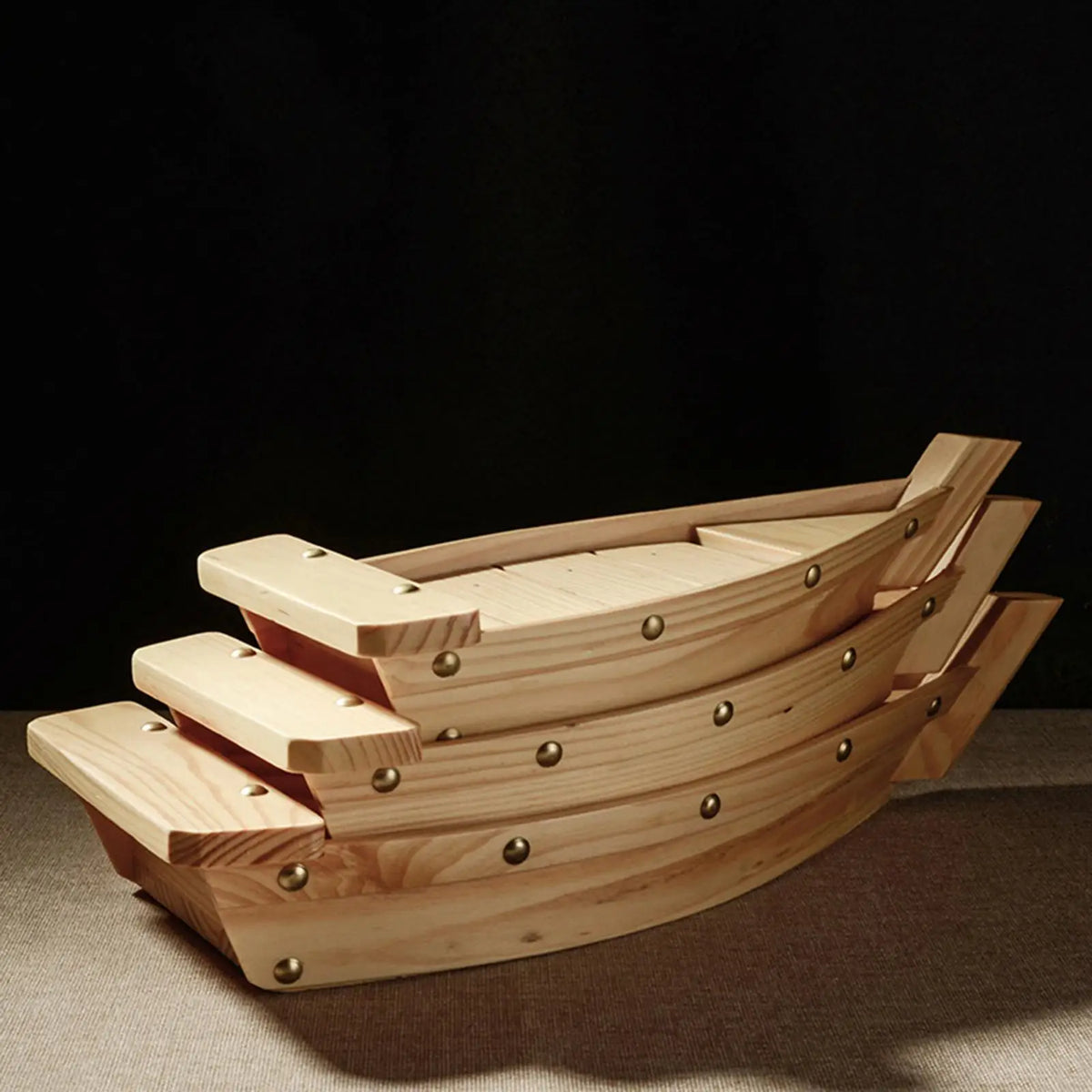 Brambleo Wooden Sushi-Boat Serving Tray