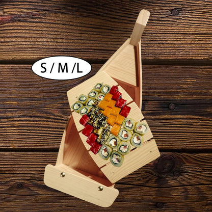 Brambleo Wooden Sushi-Boat Serving Tray